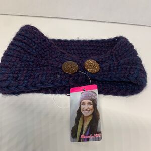 Renee's NYC  Knit Purple Headband Ear Warmer NWT